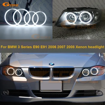 BMW 3 Serijos E90 E91 2005 2006 2007 2008 Xenon žibintų Puikiai Itin ryškus apšvietimas CCFL Angel Eyes kit Halo Žiedas