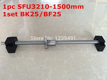 SFU3210 - 1500mm ballscrew su tikslu apdirbta + BK25/BF25 Paramos CNC dalys