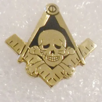 10vnt M114 Freemasons 10vnt Masinu Kaukolė ir sukryžiuoti Kaulai Aikštėje ir Kompasas Atlapas Pin ženklelis