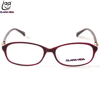 = Clara Vida = rankų darbo rėmas mados raudona dizaineris moterų skaitymo akiniai su akiniais atveju +1.0 +1.5 +2.0 +2.5 +3.0 +3.5 +4.0
