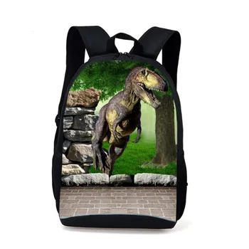 Nauja stiliaus dizainas 600D/pvc Audinys kuprinės spausdinti dinozaurų 16 colių mokyklos maišeliai Berniukas mergaitė kuprinė maišelis didmenininkas nemokamas pristatymas
