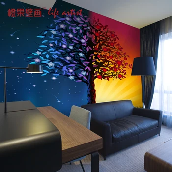 3D Didelių Nuotraukų Freskomis Abstrakčiai Medis Tapetai Wallcovering Sienos tapetai TV Wall Kambarį Namų Dekoro Individualų
