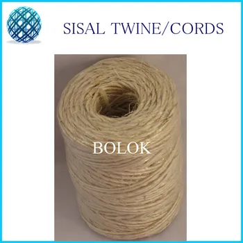 3pcs/iš viso daug 240m Susukti sizalio virvių string (dia.: 1,5 mm), 80m/spool sizalio virvės naudojamos katė didmeniniams