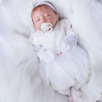 50cm Minkšto Silikono Reborn Baby Lėlės Žaislas Tikroviška 20inch Vinilo Naujagimių Princesė Miega Mergina Kūdikiams Gyvas Gimtadienio proga Chil